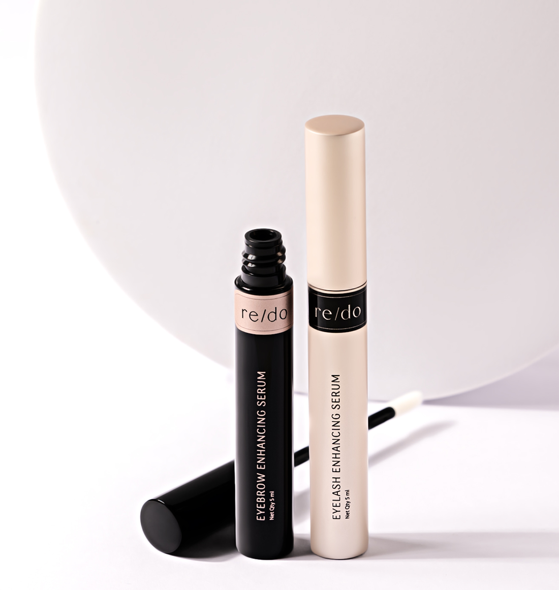 re/do Eyebrow and Eyelash Enhancing Serums in tubes.